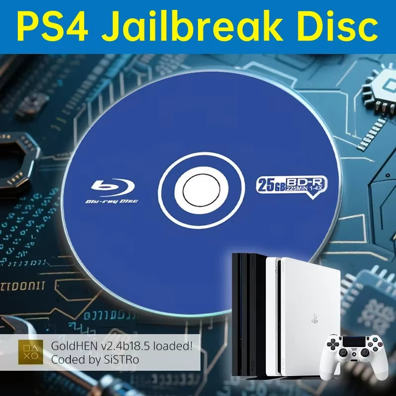 PS4 Jailbreak Disc - 1 Click Boot All-In-One for FW 9.0-12.02 - No PC Needed! Play Backup Games, Homebrew on Your Playstation 4